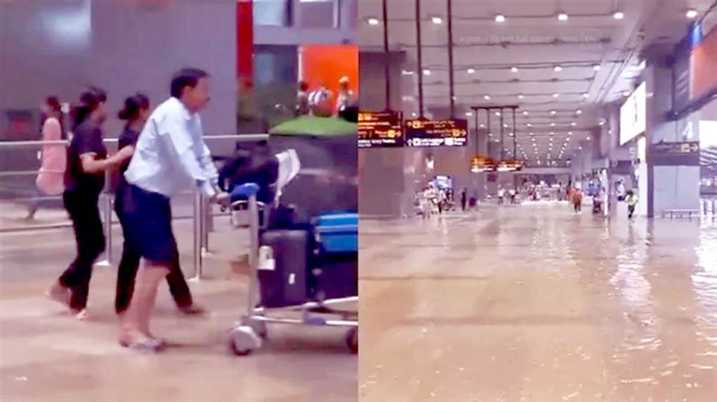 Waterlogged Indira Gandhi International Airport Delhi submerged after two hours of rain Orange alert issued